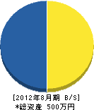 伸幸商会 貸借対照表 2012年8月期 伸幸商会 貸借対照表 2012年8月期