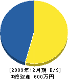 牧場造園 貸借対照表 2009年12月期 牧場造園 貸借対照表 2009年12月期