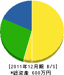 斉藤電機商会 貸借対照表 2011年12月期 斉藤電機商会 貸借対照表 2011年12月期