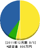 駒井組 貸借対照表 2011年12月期 駒井組 貸借対照表 2011年12月期