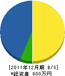 三浦ハウジング 貸借対照表 2011年12月期 三浦ハウジング 貸借対照表 2011年12月期