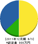 海老沼造園 貸借対照表 2011年12月期 海老沼造園 貸借対照表 2011年12月期
