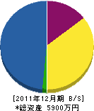 秋田三笠園 貸借対照表 2011年12月期 秋田三笠園 貸借対照表 2011年12月期