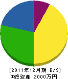 池田園芸 貸借対照表 2011年12月期 池田園芸 貸借対照表 2011年12月期