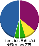 松本建設 貸借対照表 2010年12月期 松本建設 貸借対照表 2010年12月期