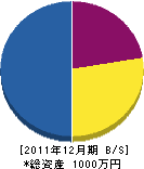 渡部昭男 貸借対照表 2011年12月期 渡部昭男 貸借対照表 2011年12月期