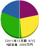 隆秀園 貸借対照表 2011年12月期 隆秀園 貸借対照表 2011年12月期