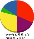 西本工務店 貸借対照表 2010年12月期 西本工務店 貸借対照表 2010年12月期