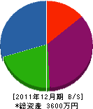 亀山工業 貸借対照表 2011年12月期 亀山工業 貸借対照表 2011年12月期