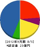 北工電気 貸借対照表 2012年9月期 北工電気 貸借対照表 2012年9月期