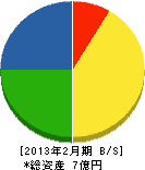 防災サービスセンター 貸借対照表 2013年2月期 防災サービスセンター 貸借対照表 2013年2月期