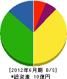 日本衛生工事 貸借対照表 2012年6月期 日本衛生工事 貸借対照表 2012年6月期