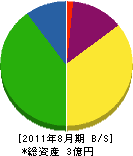 川島組 貸借対照表 2011年8月期 川島組 貸借対照表 2011年8月期