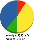 笠井建設 貸借対照表 2010年12月期 笠井建設 貸借対照表 2010年12月期