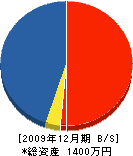 向陽建設 貸借対照表 2009年12月期 向陽建設 貸借対照表 2009年12月期