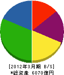 大陽日酸 貸借対照表 2012年3月期 大陽日酸 貸借対照表 2012年3月期