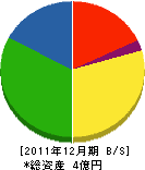 北嶋建材工業 貸借対照表 2011年12月期 北嶋建材工業 貸借対照表 2011年12月期