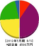 西部土建 貸借対照表 2012年5月期 西部土建 貸借対照表 2012年5月期