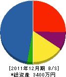 酒井建築大工 貸借対照表 2011年12月期 酒井建築大工 貸借対照表 2011年12月期