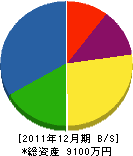 豊栄技建 貸借対照表 2011年12月期 豊栄技建 貸借対照表 2011年12月期
