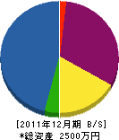 島幸建設 貸借対照表 2011年12月期 島幸建設 貸借対照表 2011年12月期