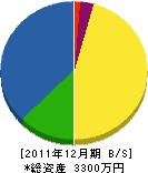 渡辺建設 貸借対照表 2011年12月期 渡辺建設 貸借対照表 2011年12月期