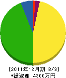 山之内造園 貸借対照表 2011年12月期 山之内造園 貸借対照表 2011年12月期