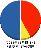 友田修介 貸借対照表 2011年12月期 友田修介 貸借対照表 2011年12月期
