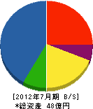 丸栄産業 貸借対照表 2012年7月期 丸栄産業 貸借対照表 2012年7月期
