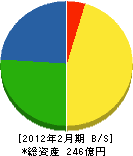 田中産業 貸借対照表 2012年2月期 田中産業 貸借対照表 2012年2月期