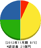 小佐野工業 貸借対照表 2012年11月期 小佐野工業 貸借対照表 2012年11月期