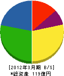 オンテックス 貸借対照表 2012年3月期 オンテックス 貸借対照表 2012年3月期