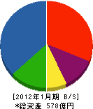 サノヤス造船 貸借対照表 2012年1月期 サノヤス造船 貸借対照表 2012年1月期