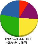 フルタ建設 貸借対照表 2012年9月期 フルタ建設 貸借対照表 2012年9月期