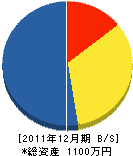 進拓建設 貸借対照表 2011年12月期 進拓建設 貸借対照表 2011年12月期