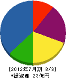 飯塚工業 貸借対照表 2012年7月期 飯塚工業 貸借対照表 2012年7月期