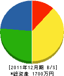 佑建設 貸借対照表 2011年12月期 佑建設 貸借対照表 2011年12月期