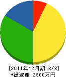 竹上電気水道商会 貸借対照表 2011年12月期 竹上電気水道商会 貸借対照表 2011年12月期