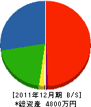 カネサ 貸借対照表 2011年12月期 カネサ 貸借対照表 2011年12月期