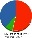 開成 貸借対照表 2011年10月期 開成 貸借対照表 2011年10月期