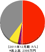 重記工業 損益計算書 2011年12月期 重記工業 損益計算書 2011年12月期