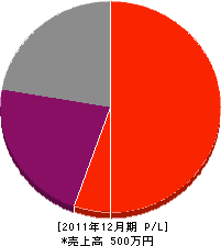 金子サク泉工業所 損益計算書 2011年12月期 金子サク泉工業所 損益計算書 2011年12月期