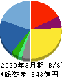 円谷フィールズホールディングス 貸借対照表 2020年3月期