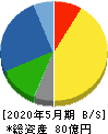 ＴＯＮＥ 貸借対照表 2020年5月期