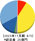 ティアンドエス 貸借対照表 2023年11月期