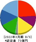 宇野澤組鐵工所 貸借対照表 2022年3月期