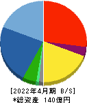 ラクーンホールディングス 貸借対照表 2022年4月期