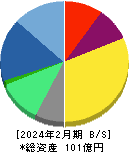 テクミラホールディングス 貸借対照表 2024年2月期