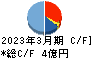 テリロジーホールディングス キャッシュフロー計算書 2023年3月期