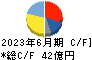 ステラケミファ キャッシュフロー計算書 2023年6月期